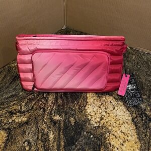 Think Royln Crossbody Bag Womens One Size Pink Ombre Quilted RFID Wallet Set